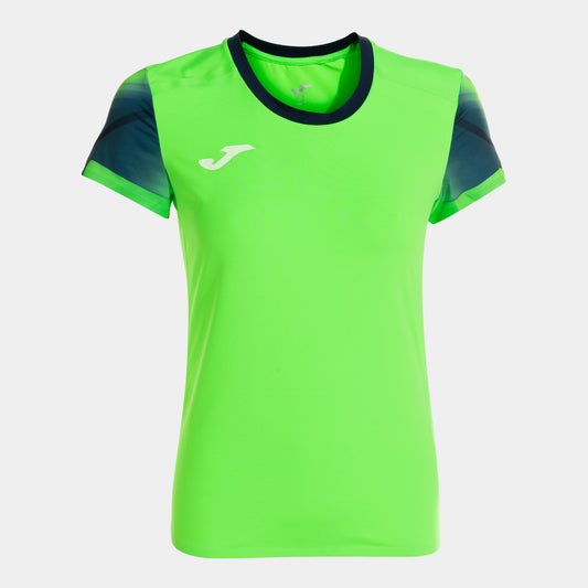 Joma Elite Xi Short Sleeve T-Shirt Fluor Green Navy