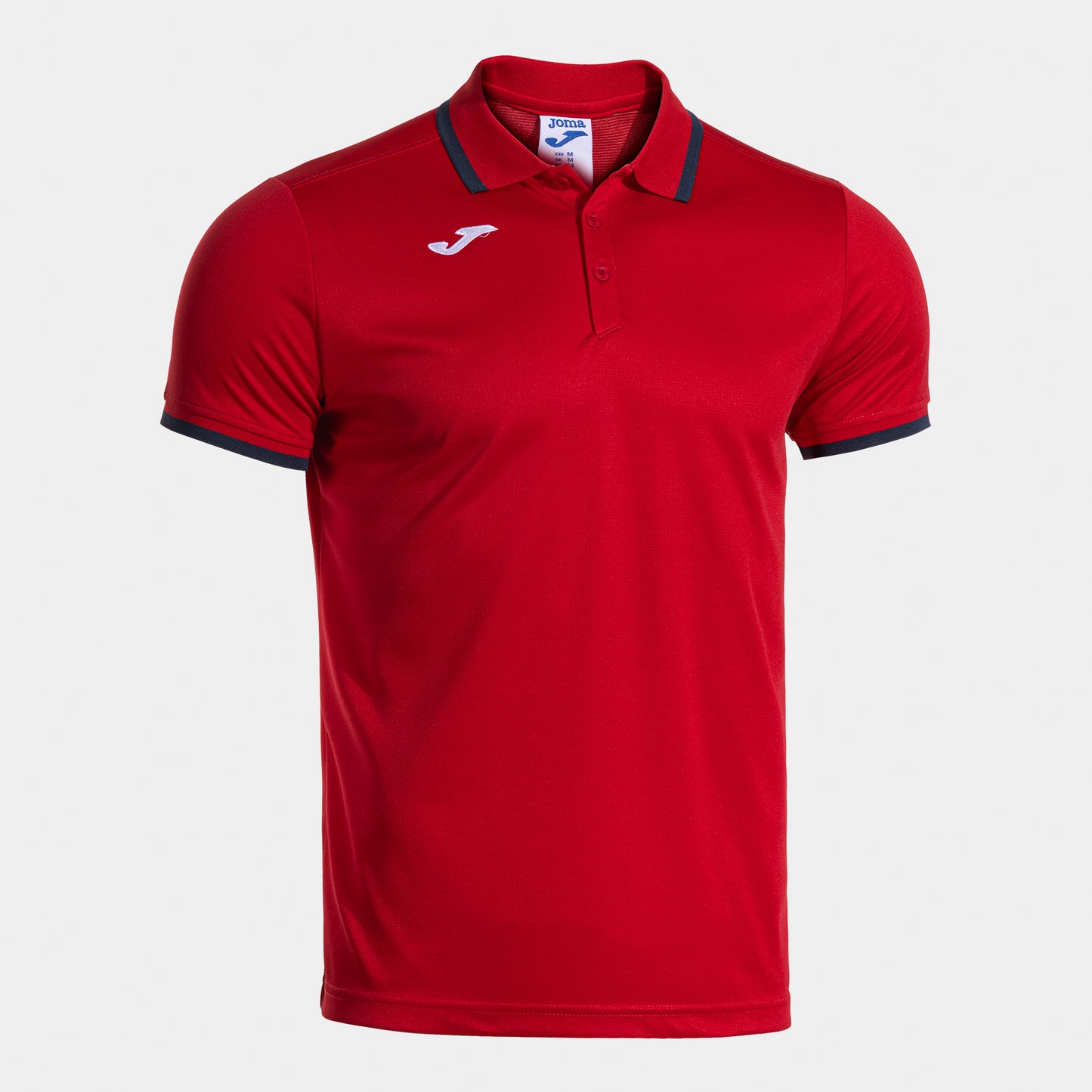 Joma Combi Premium Short Sleeve Polo Red Navy Blue