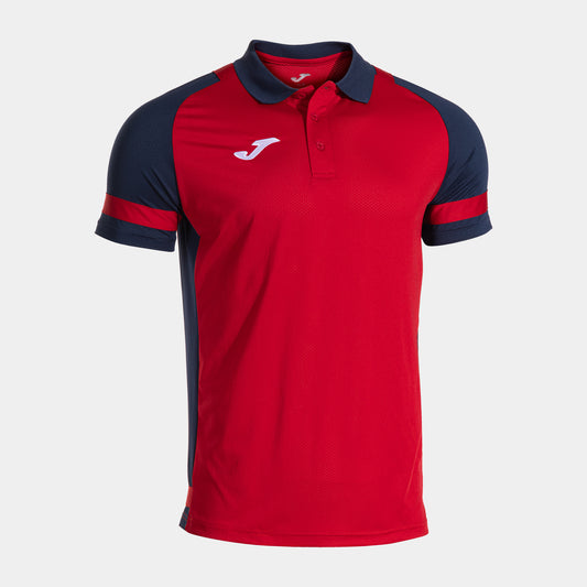 Joma Phoenix Iii Short Sleeve Polo Red Navy Blue