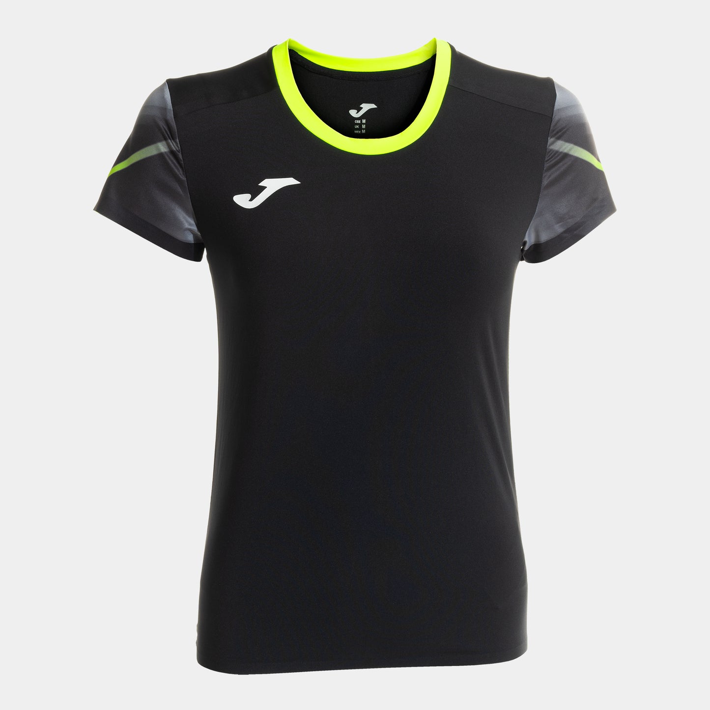 Joma Elite Xi Short Sleeve T-Shirt Black Fluor Yellow