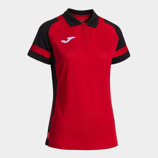 Joma Phoenix Iii Short Sleeve Polo Red Black