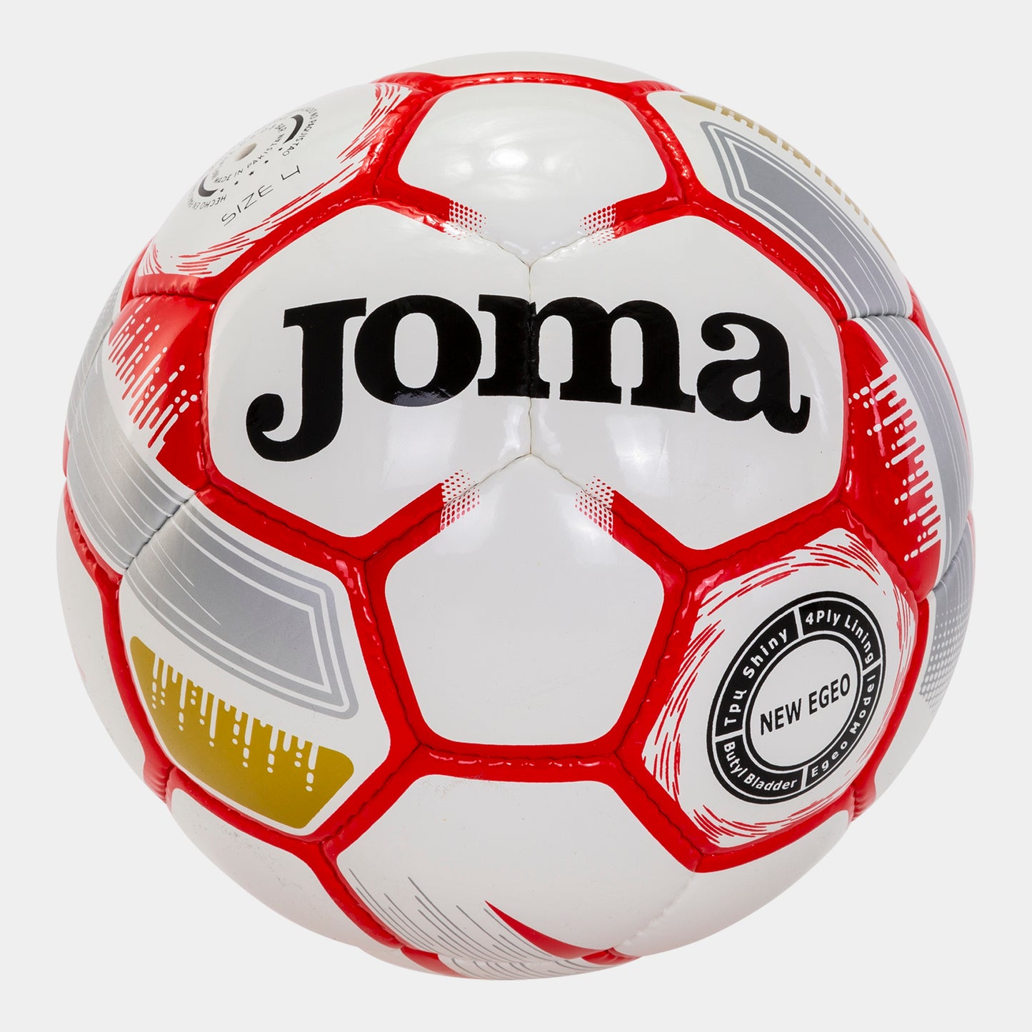 Joma Egeo Soccer Ball White-Red Size 4