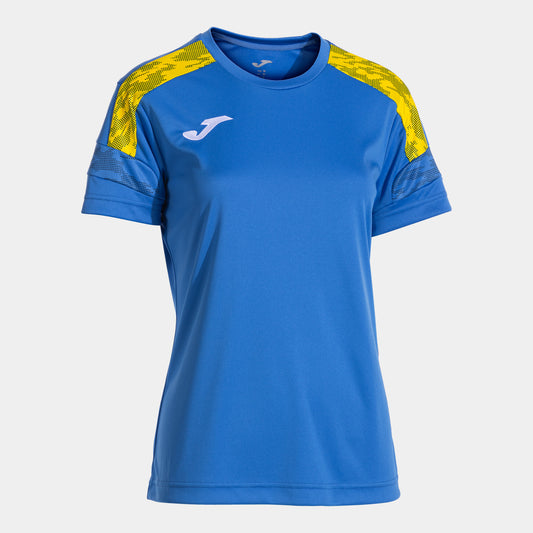 Joma Championship Viii Short Sleeve T-Shirt Royal Blue Yellow