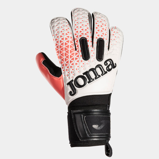 Joma Premier Goalkeeper Gloves White Black Fluor Coral