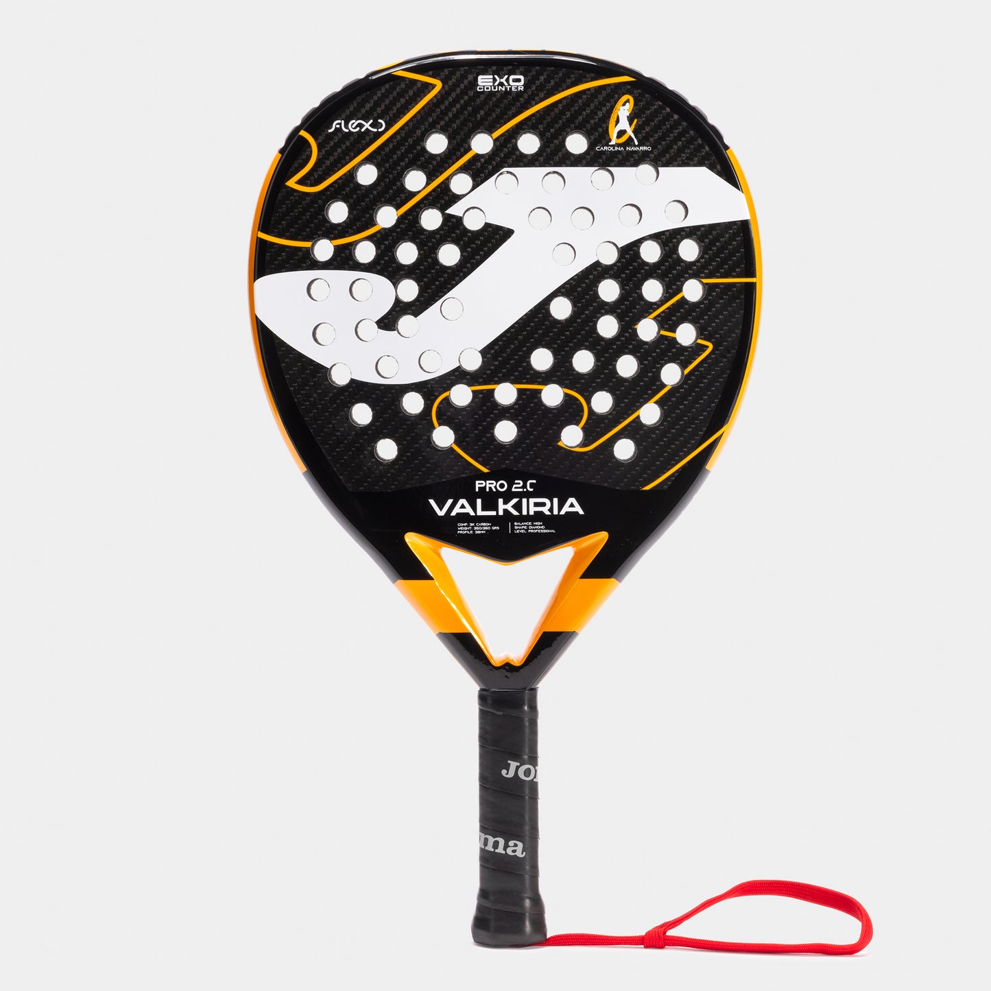 Joma Valkiria Pro Paddle Racket Black Yellow