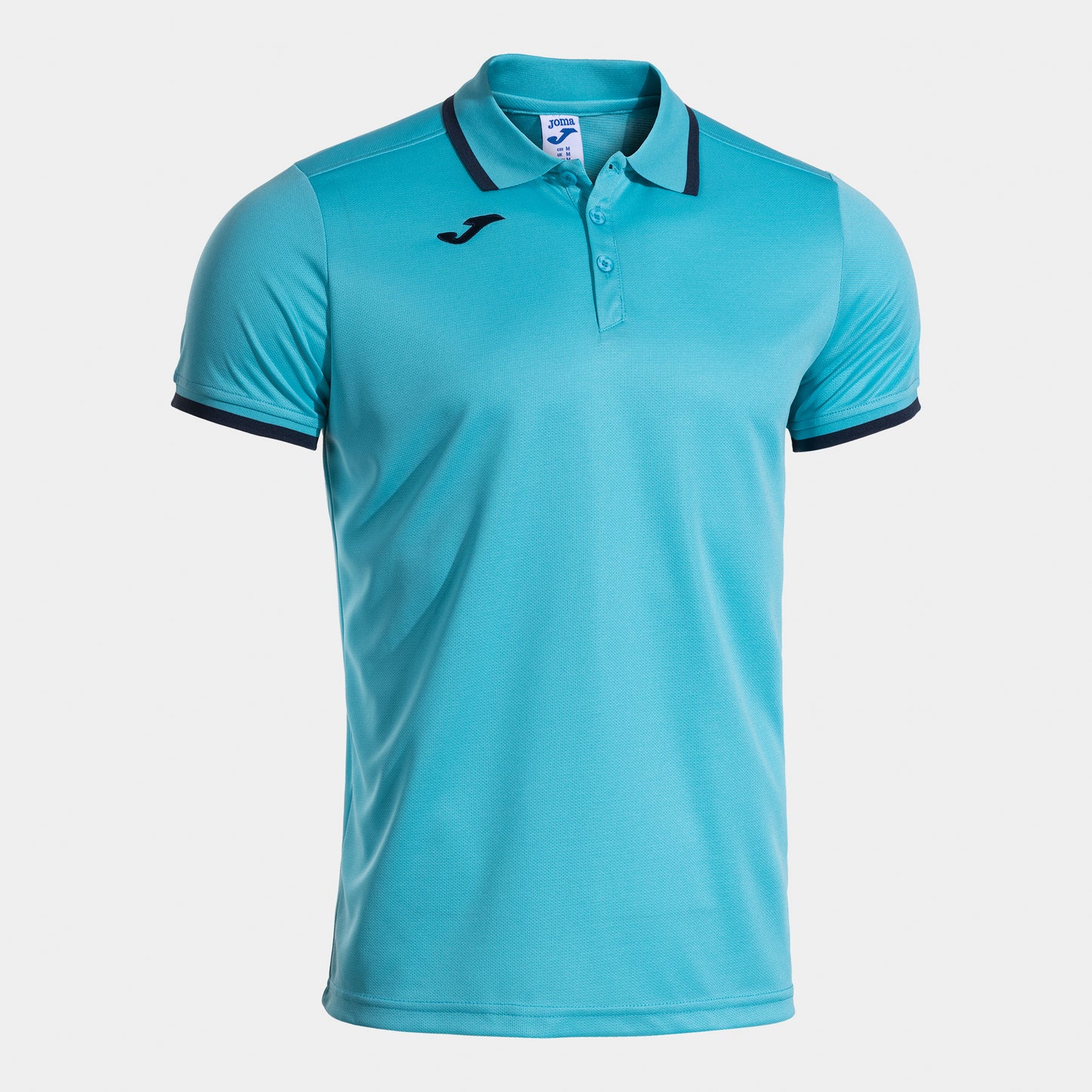 Joma Combi Premium Short Sleeve Polo Fluor Turquoise Navy Blue