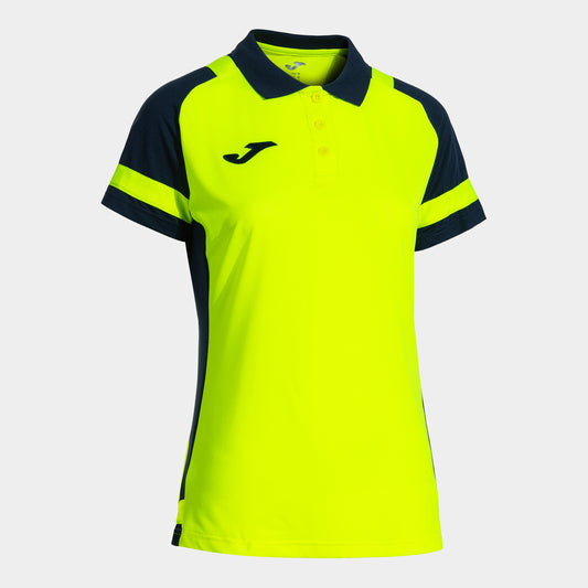 Joma Phoenix Iii Short Sleeve Polo Fluor Yellow Navy Blue