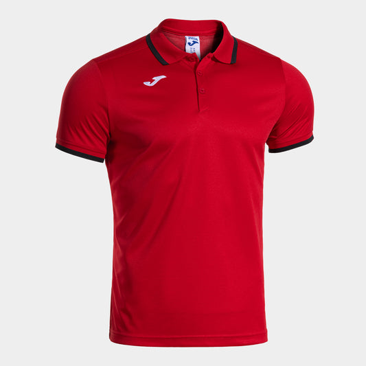 Joma Combi Premium Short Sleeve Polo Red Black