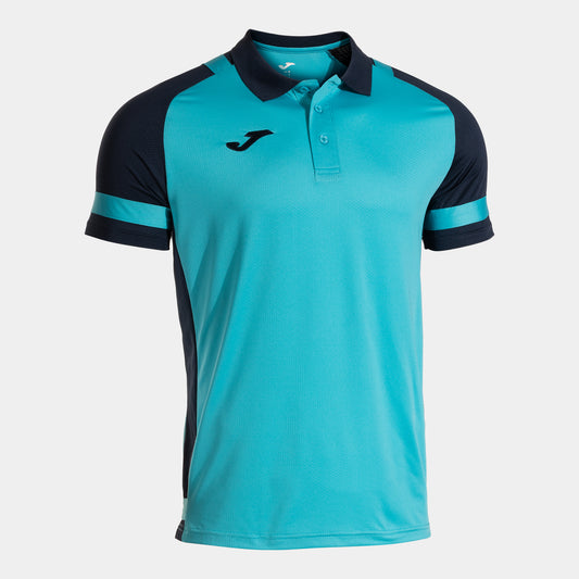 Joma Phoenix Iii Short Sleeve Polo Fluor Turquoise Navy Blue