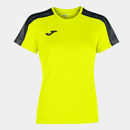 Joma Academy T-Shirt Yellow Fluoro-Black M/C