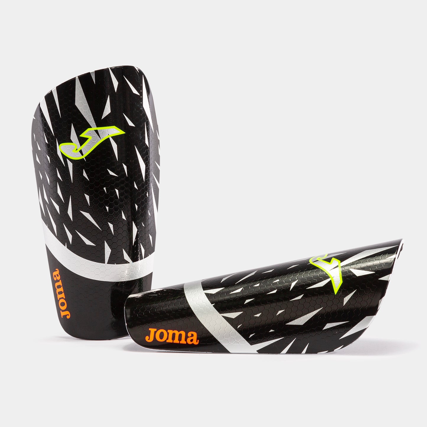 Joma Spider Shin Guards Black Silver