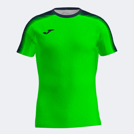 Joma Elite Xi Short Sleeve T-Shirt Fluor Green Navy Blue