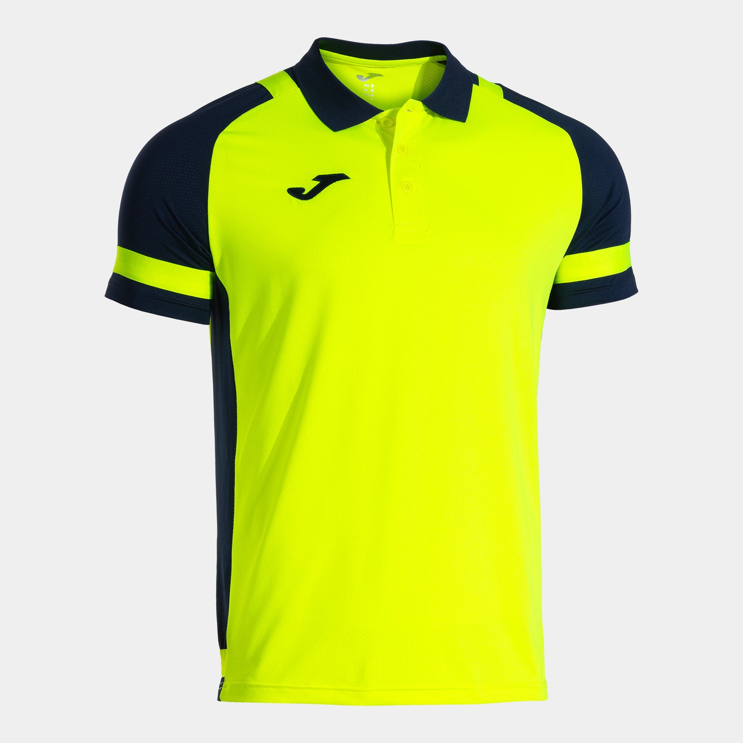 Joma Phoenix Iii Short Sleeve Polo Fluor Yellow Navy Blue