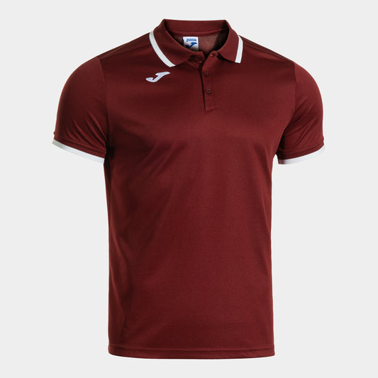 Joma Combi Premium Short Sleeve Polo Burgundy White