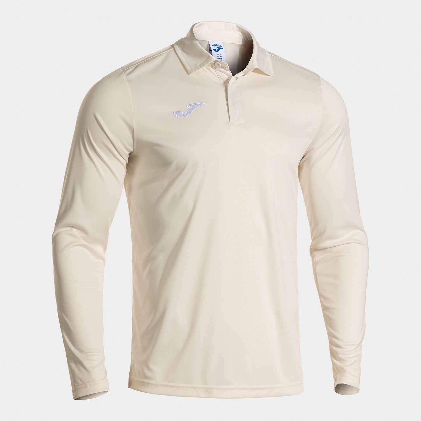 Joma Cricket Long Sleeve Polo White