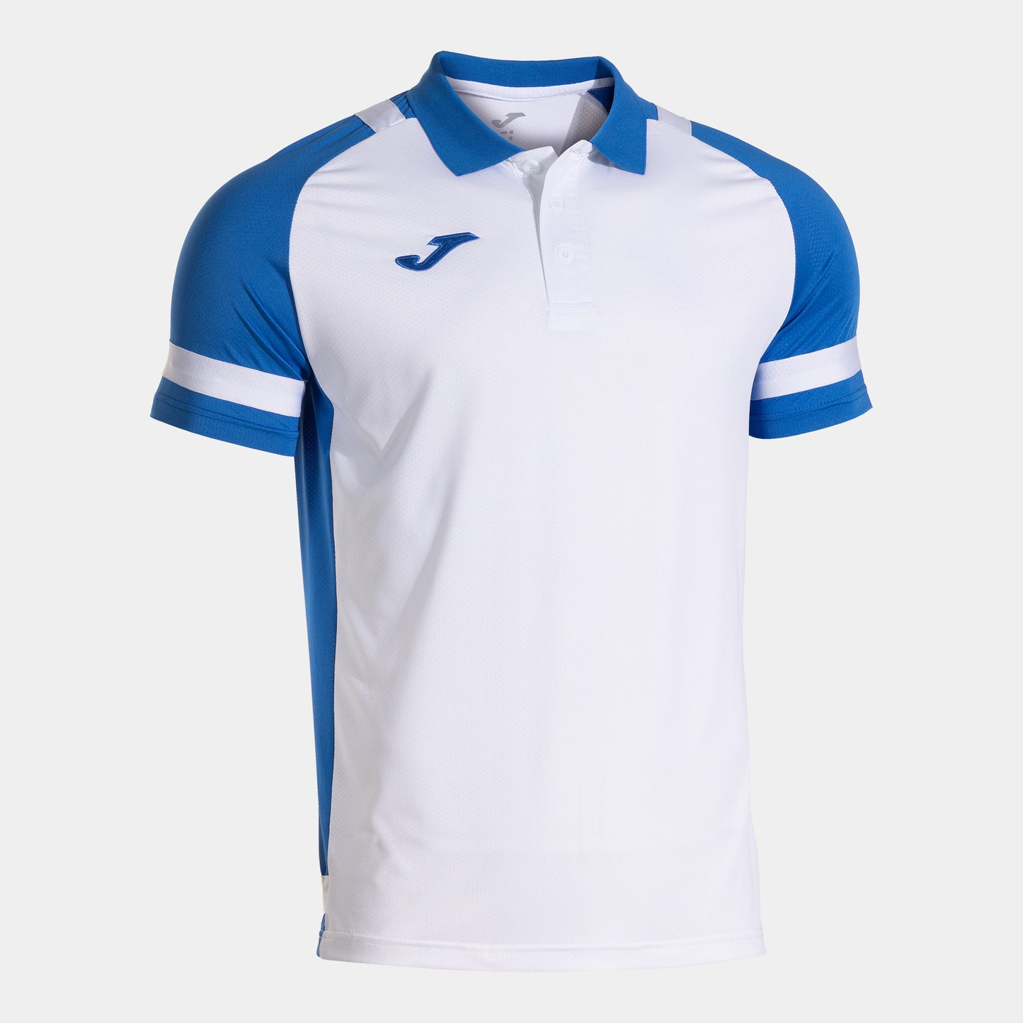 Joma Phoenix Iii Short Sleeve Polo White Royal Blue