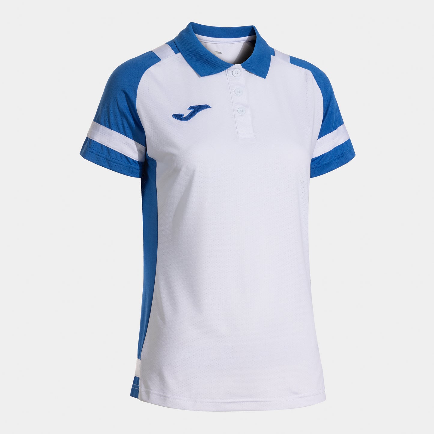 Joma Phoenix Iii Short Sleeve Polo White Royal Blue